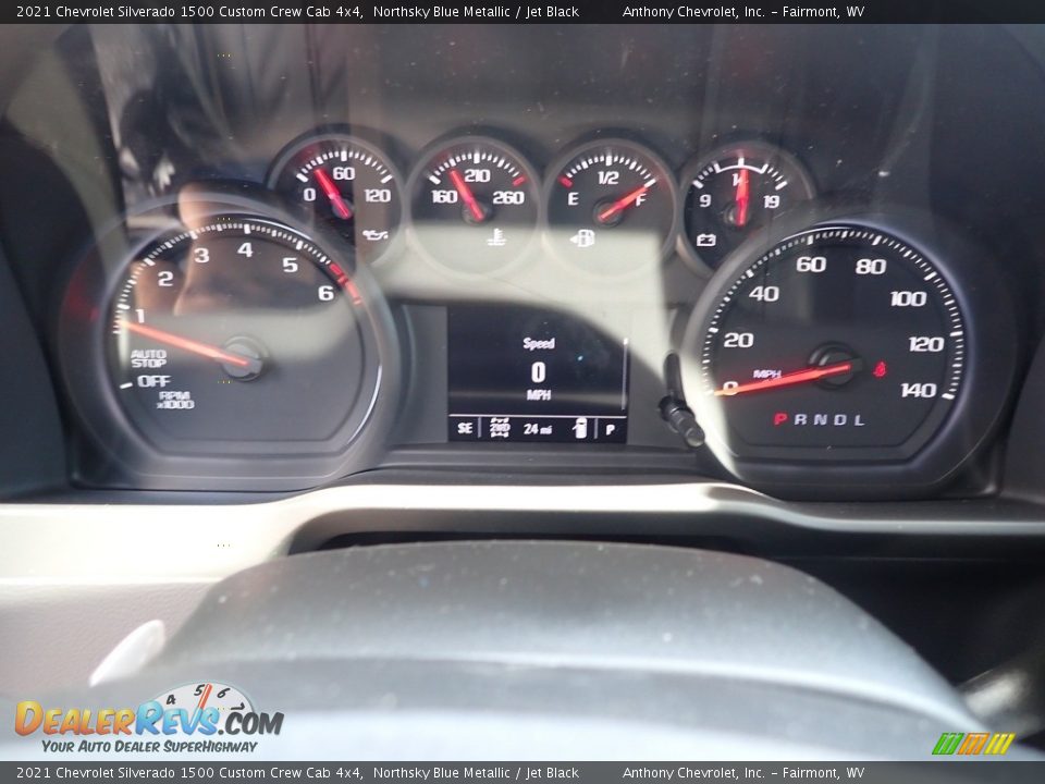 2021 Chevrolet Silverado 1500 Custom Crew Cab 4x4 Northsky Blue Metallic / Jet Black Photo #19