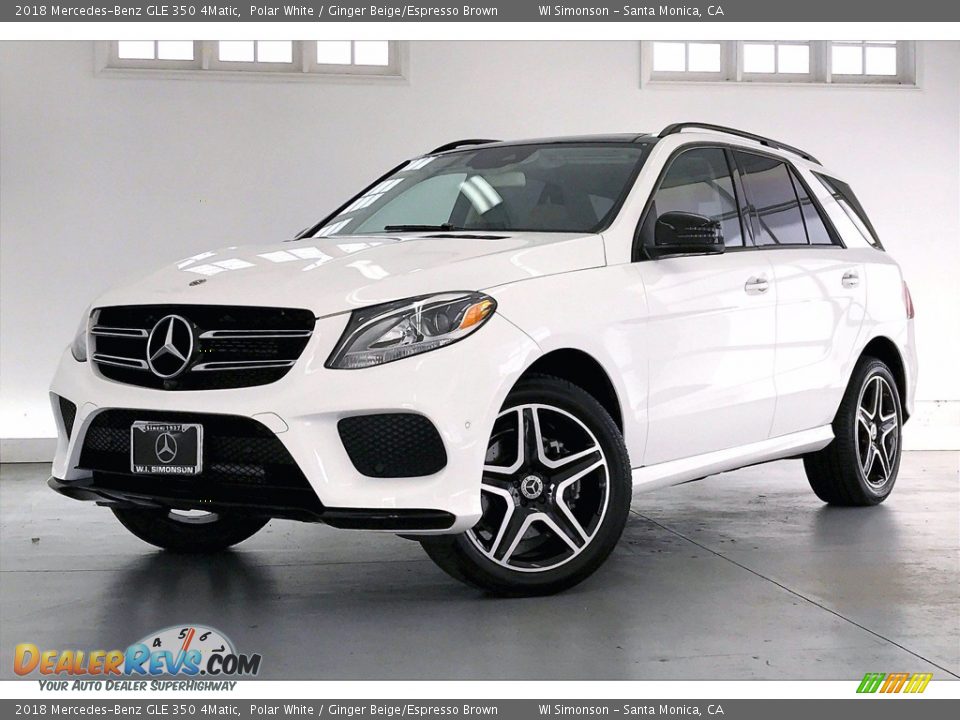 2018 Mercedes-Benz GLE 350 4Matic Polar White / Ginger Beige/Espresso Brown Photo #12