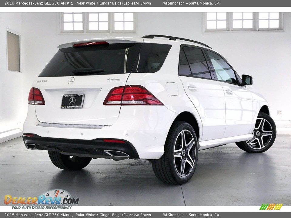 2018 Mercedes-Benz GLE 350 4Matic Polar White / Ginger Beige/Espresso Brown Photo #13