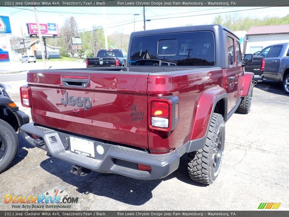 2021 Jeep Gladiator Willys 4x4 Snazzberry Pearl / Black Photo #5