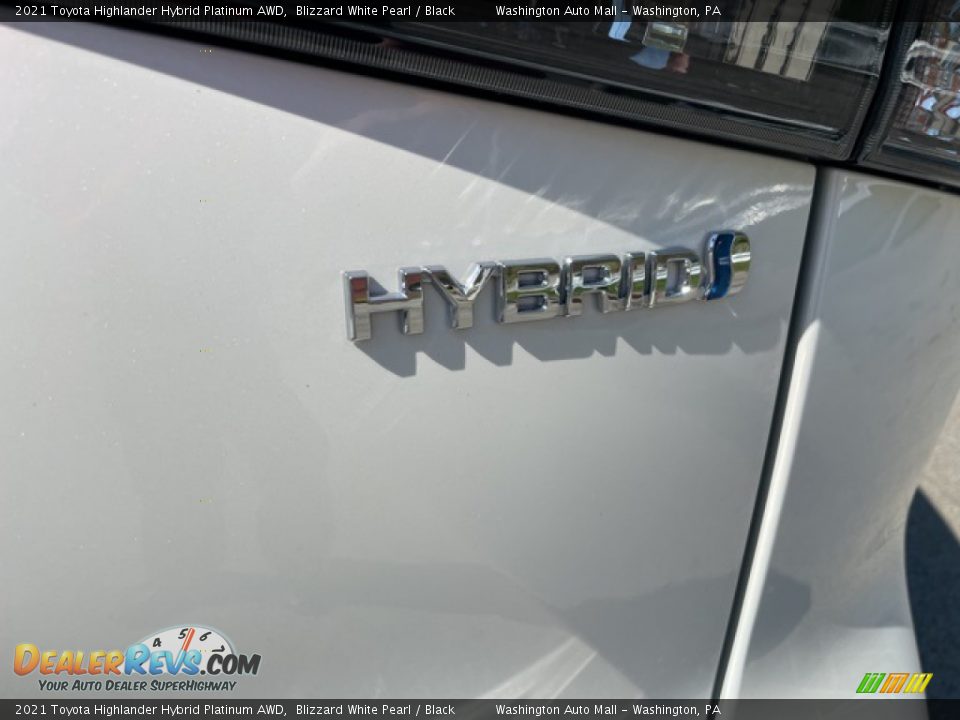 2021 Toyota Highlander Hybrid Platinum AWD Blizzard White Pearl / Black Photo #11