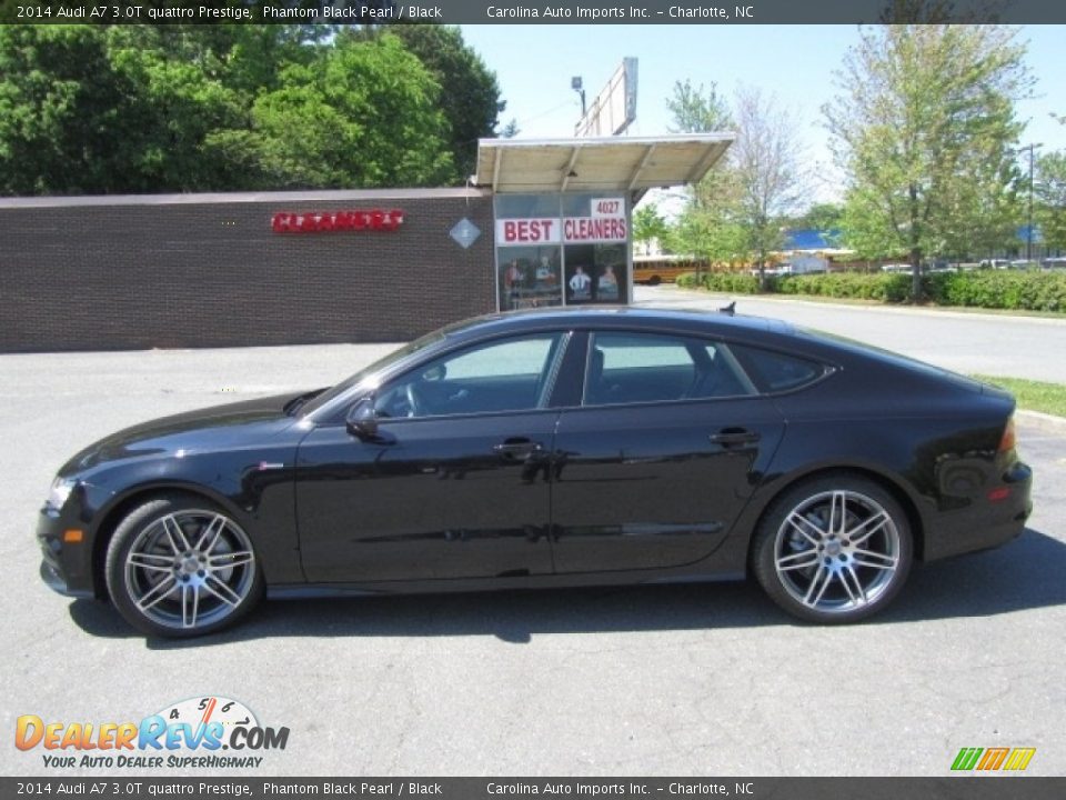 2014 Audi A7 3.0T quattro Prestige Phantom Black Pearl / Black Photo #7