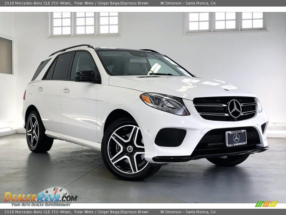 2018 Mercedes-Benz GLE 350 4Matic Polar White / Ginger Beige/Espresso Brown Photo #34