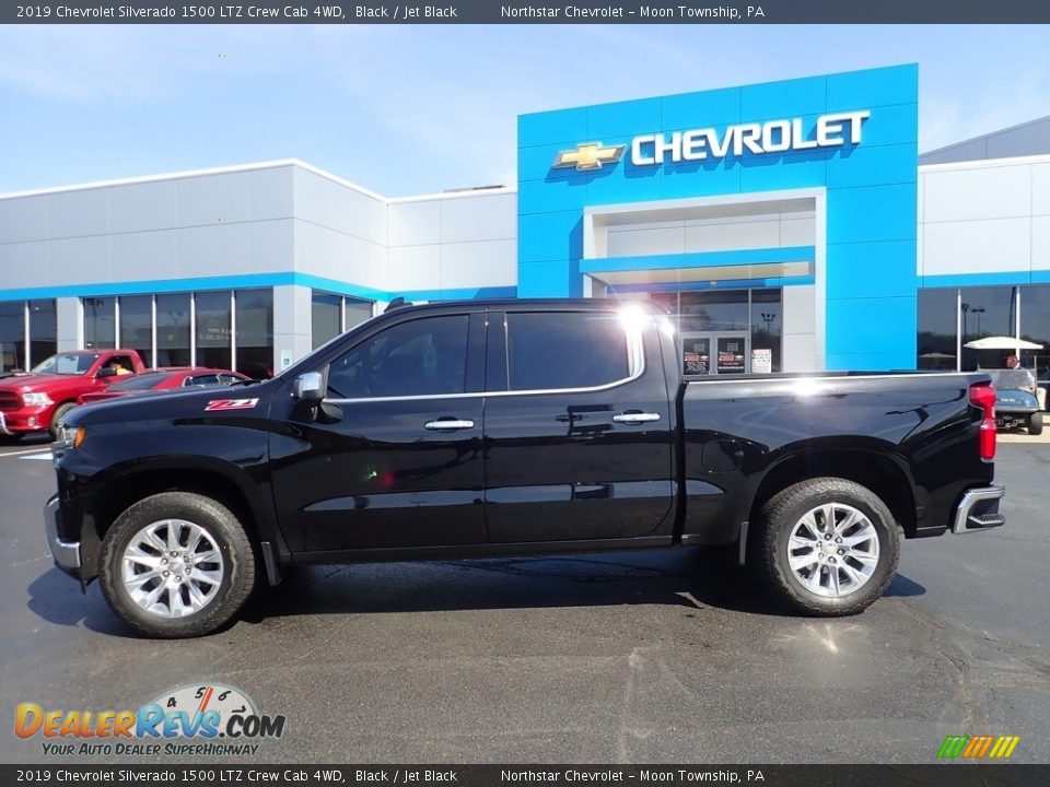 2019 Chevrolet Silverado 1500 LTZ Crew Cab 4WD Black / Jet Black Photo #3