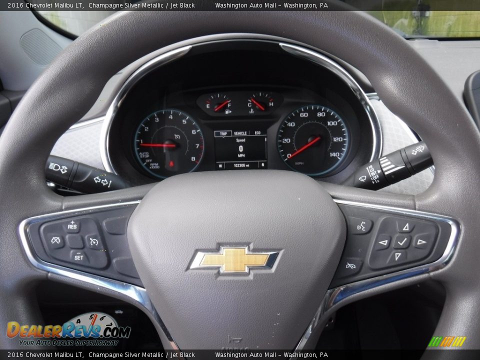 2016 Chevrolet Malibu LT Champagne Silver Metallic / Jet Black Photo #18