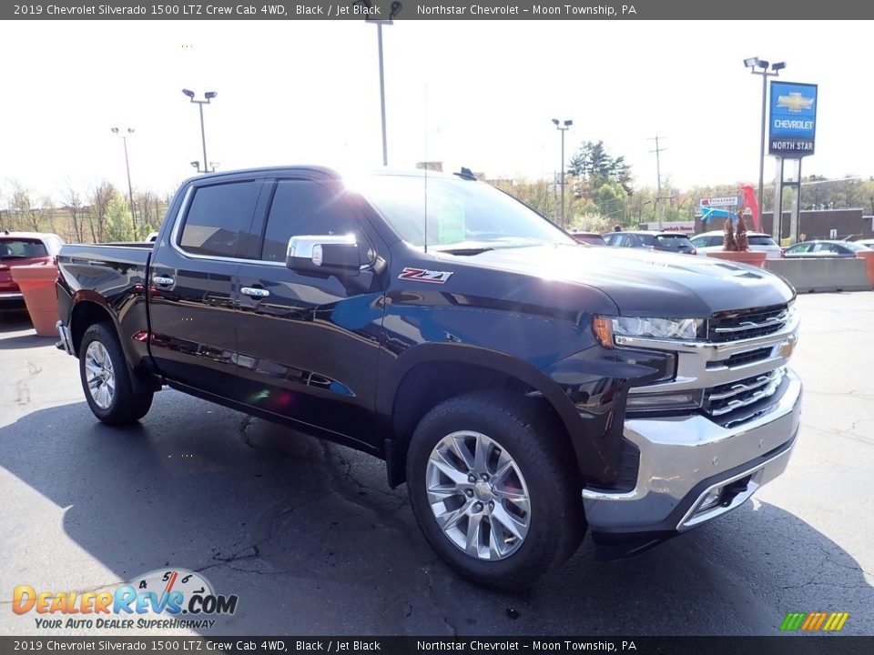 2019 Chevrolet Silverado 1500 LTZ Crew Cab 4WD Black / Jet Black Photo #10