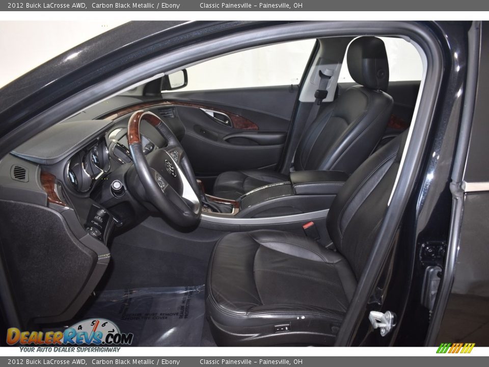 Ebony Interior - 2012 Buick LaCrosse AWD Photo #8