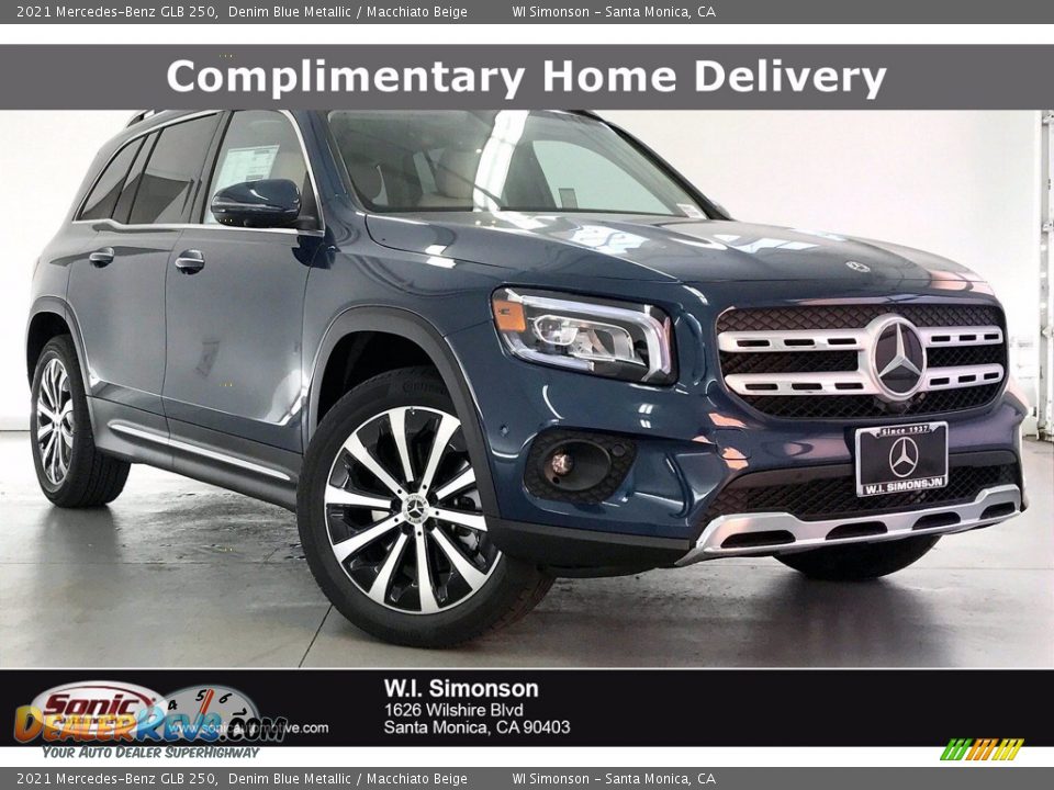 2021 Mercedes-Benz GLB 250 Denim Blue Metallic / Macchiato Beige Photo #1