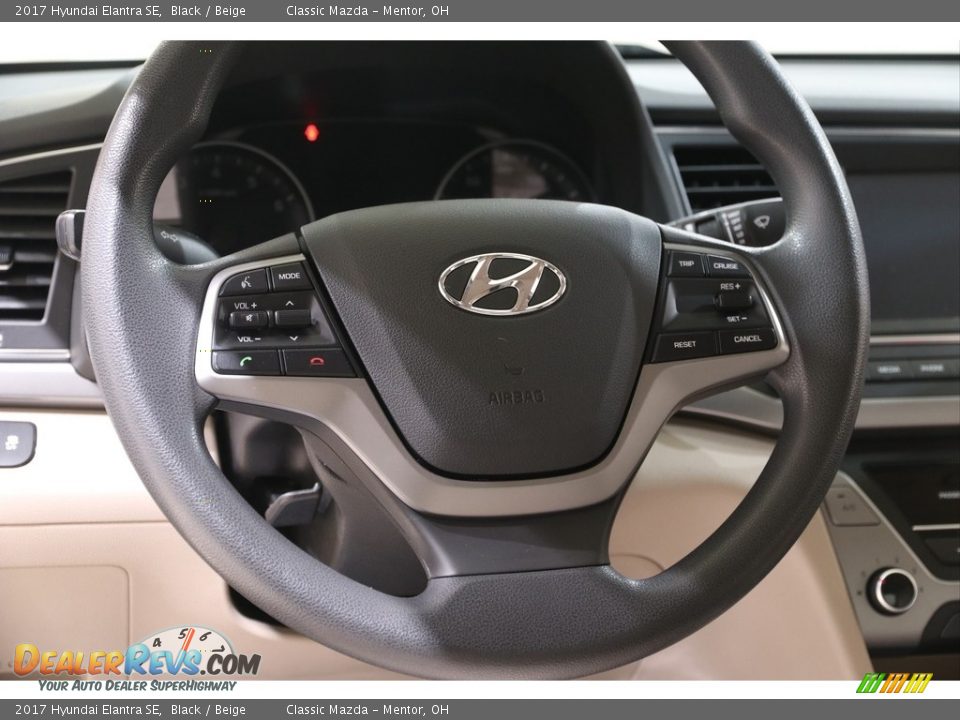 2017 Hyundai Elantra SE Black / Beige Photo #7
