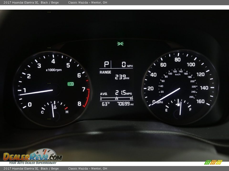 2017 Hyundai Elantra SE Black / Beige Photo #8