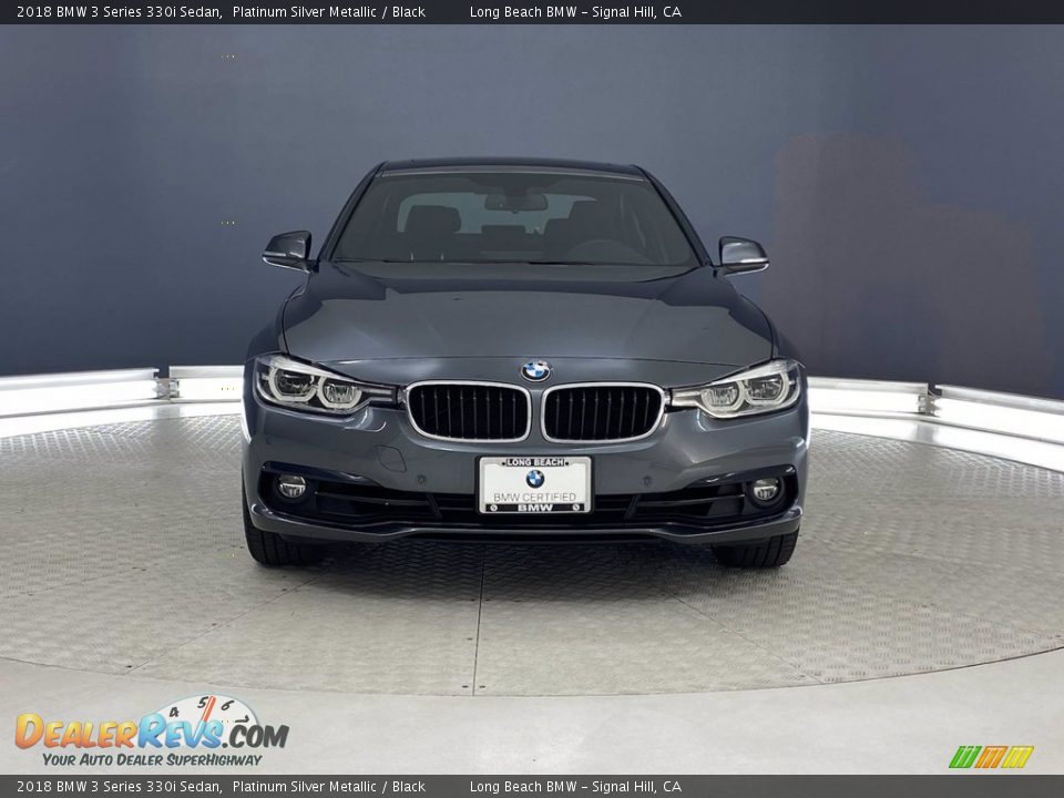 2018 BMW 3 Series 330i Sedan Platinum Silver Metallic / Black Photo #2