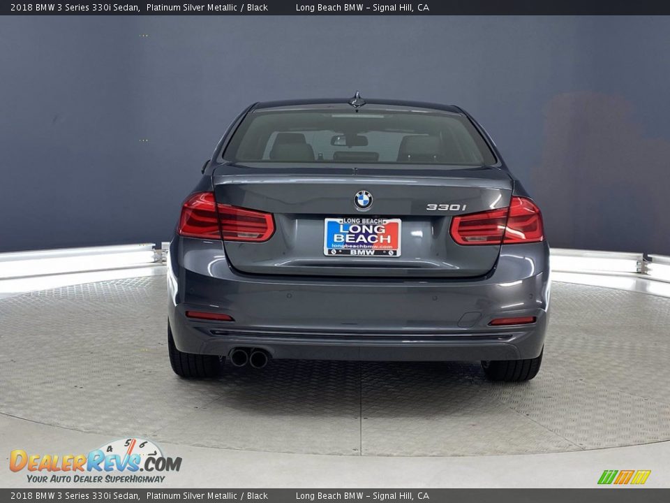 2018 BMW 3 Series 330i Sedan Platinum Silver Metallic / Black Photo #4