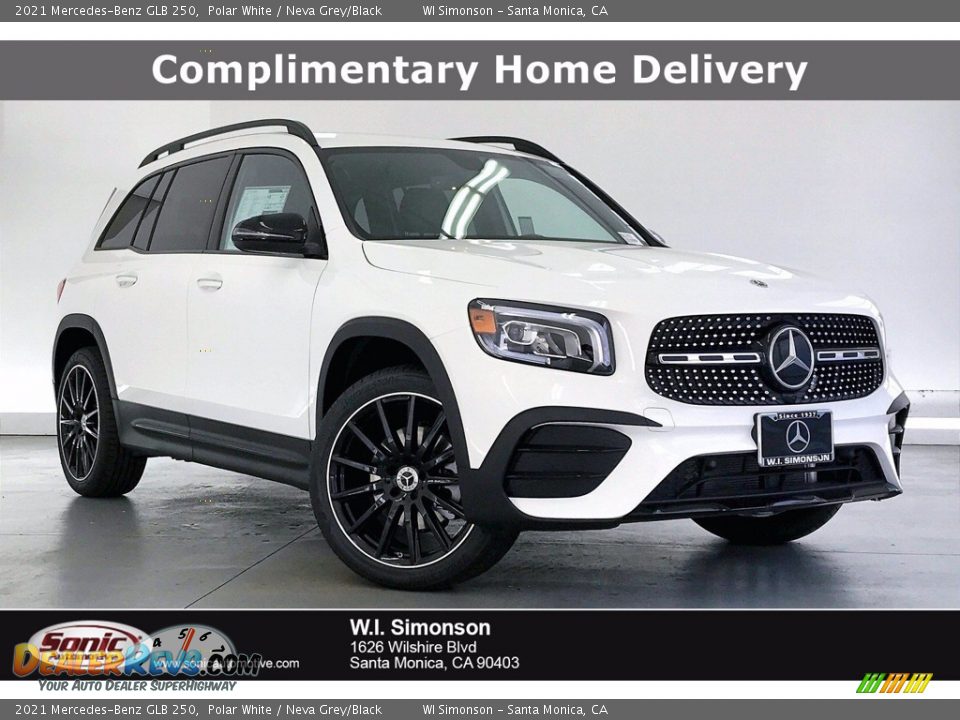 2021 Mercedes-Benz GLB 250 Polar White / Neva Grey/Black Photo #1