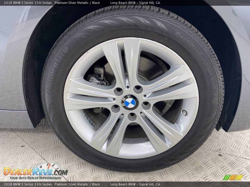 2018 BMW 3 Series 330i Sedan Platinum Silver Metallic / Black Photo #6