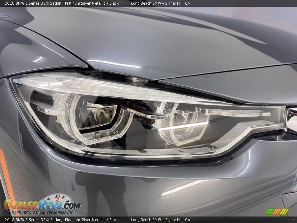 2018 BMW 3 Series 330i Sedan Platinum Silver Metallic / Black Photo #7