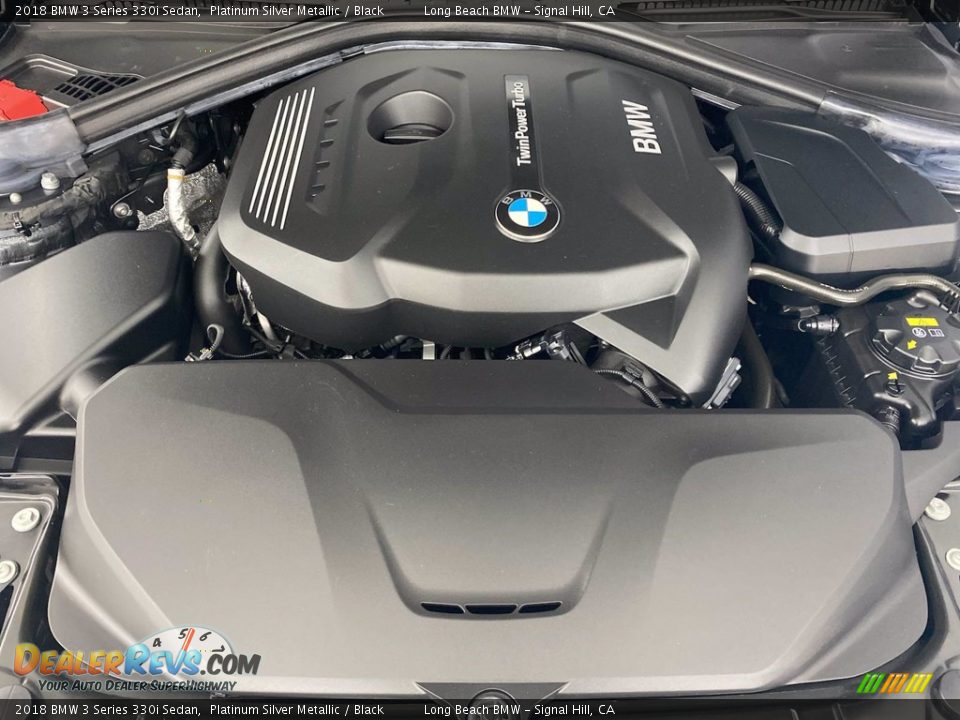 2018 BMW 3 Series 330i Sedan Platinum Silver Metallic / Black Photo #12