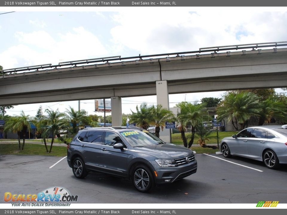 2018 Volkswagen Tiguan SEL Platinum Gray Metallic / Titan Black Photo #1