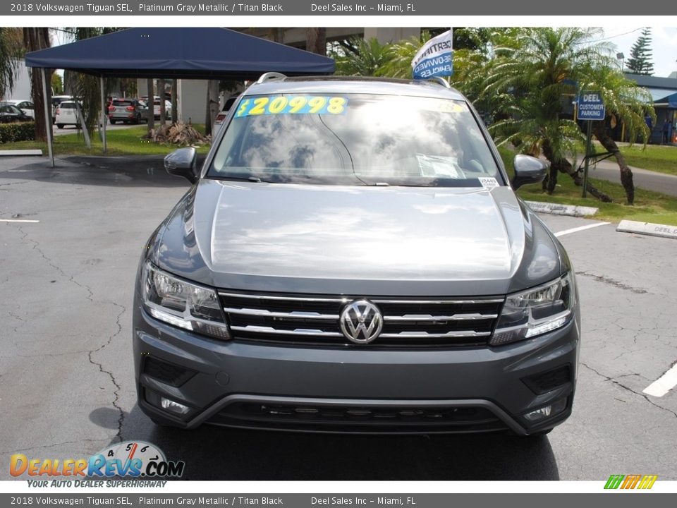 2018 Volkswagen Tiguan SEL Platinum Gray Metallic / Titan Black Photo #3