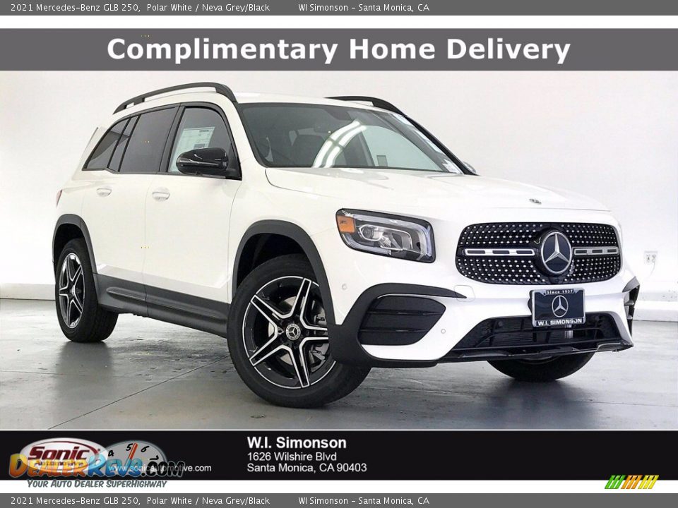 2021 Mercedes-Benz GLB 250 Polar White / Neva Grey/Black Photo #1