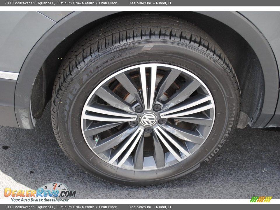 2018 Volkswagen Tiguan SEL Platinum Gray Metallic / Titan Black Photo #11
