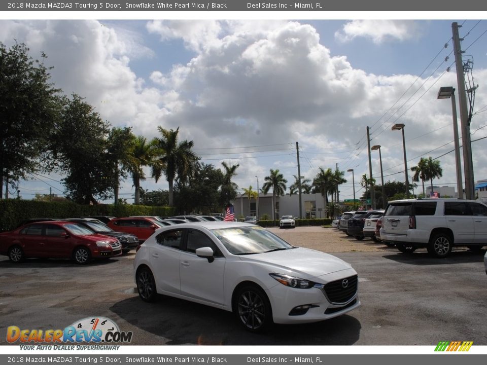 2018 Mazda MAZDA3 Touring 5 Door Snowflake White Pearl Mica / Black Photo #1