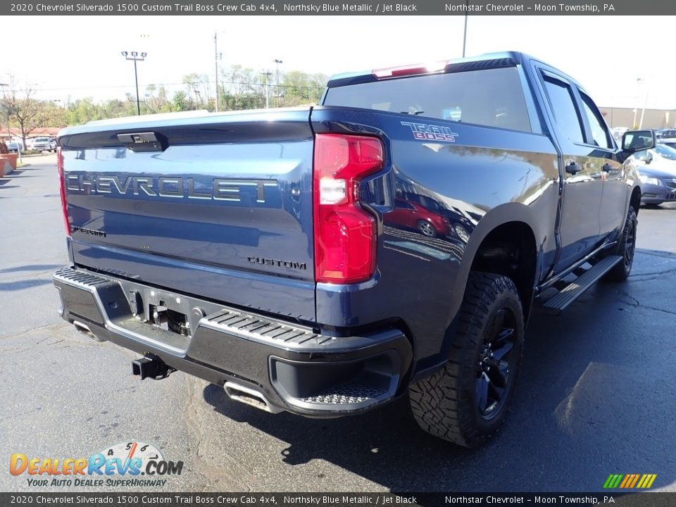 2020 Chevrolet Silverado 1500 Custom Trail Boss Crew Cab 4x4 Northsky Blue Metallic / Jet Black Photo #7