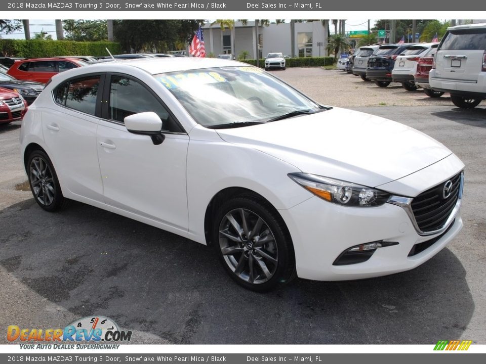 2018 Mazda MAZDA3 Touring 5 Door Snowflake White Pearl Mica / Black Photo #2