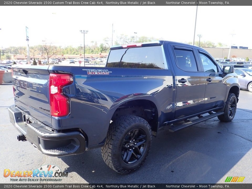 2020 Chevrolet Silverado 1500 Custom Trail Boss Crew Cab 4x4 Northsky Blue Metallic / Jet Black Photo #8