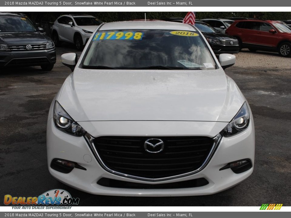 2018 Mazda MAZDA3 Touring 5 Door Snowflake White Pearl Mica / Black Photo #3
