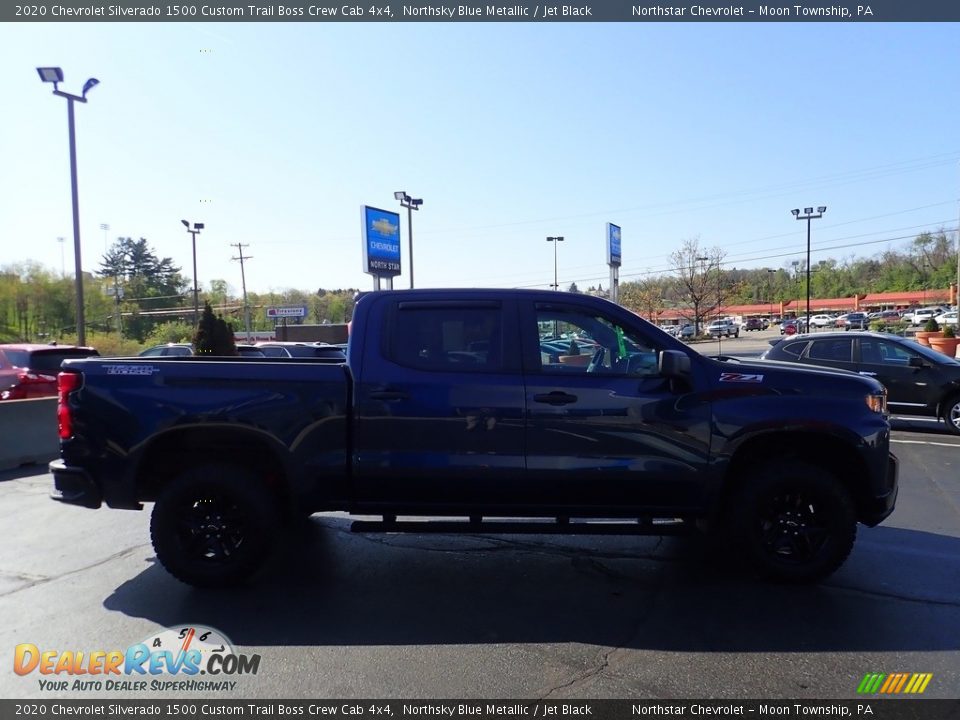 2020 Chevrolet Silverado 1500 Custom Trail Boss Crew Cab 4x4 Northsky Blue Metallic / Jet Black Photo #9