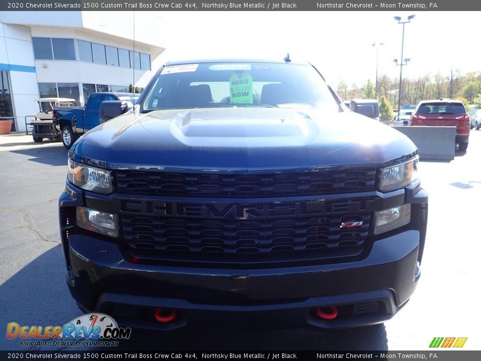 2020 Chevrolet Silverado 1500 Custom Trail Boss Crew Cab 4x4 Northsky Blue Metallic / Jet Black Photo #12