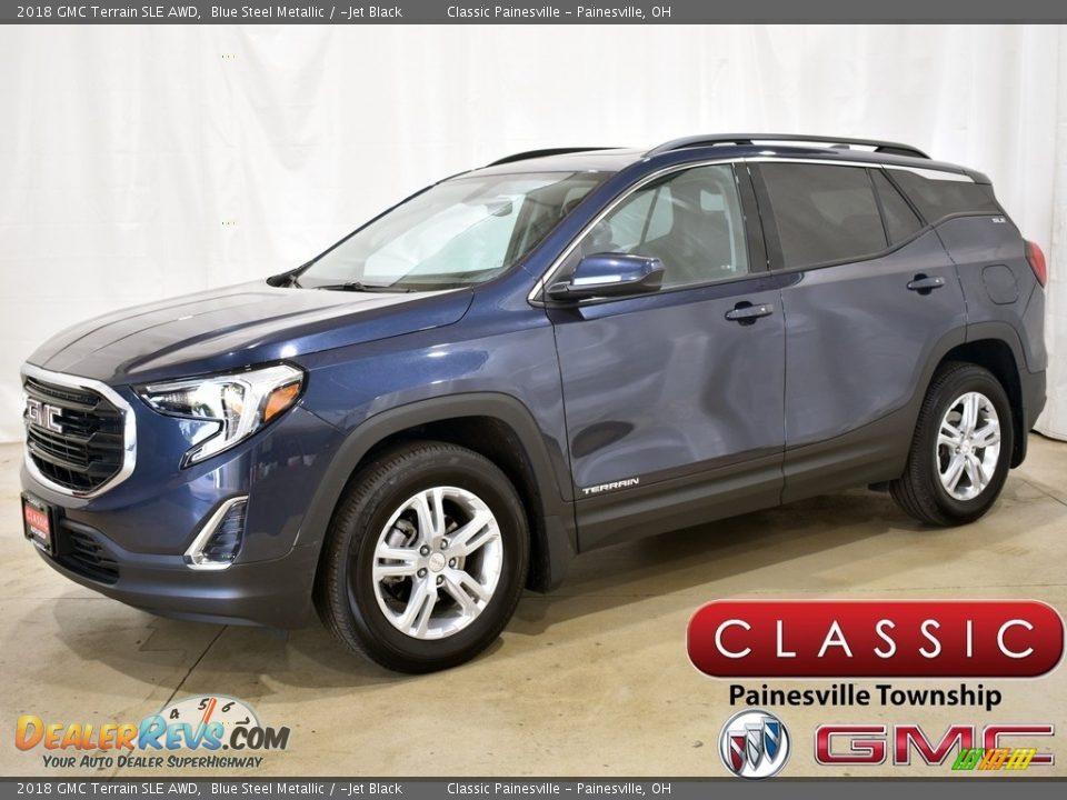 2018 GMC Terrain SLE AWD Blue Steel Metallic / ­Jet Black Photo #1