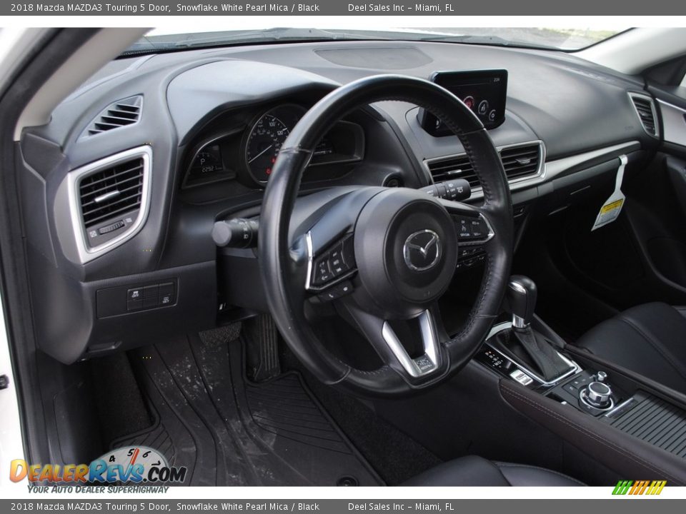2018 Mazda MAZDA3 Touring 5 Door Snowflake White Pearl Mica / Black Photo #14