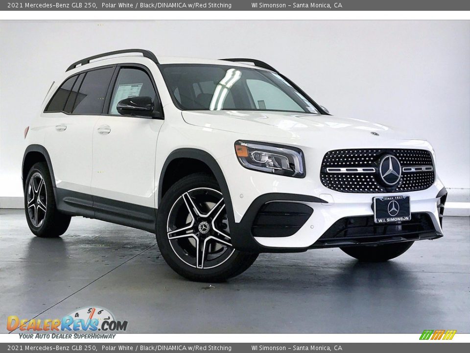 2021 Mercedes-Benz GLB 250 Polar White / Black/DINAMICA w/Red Stitching Photo #12