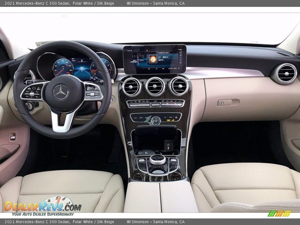 2021 Mercedes-Benz C 300 Sedan Polar White / Silk Beige Photo #6