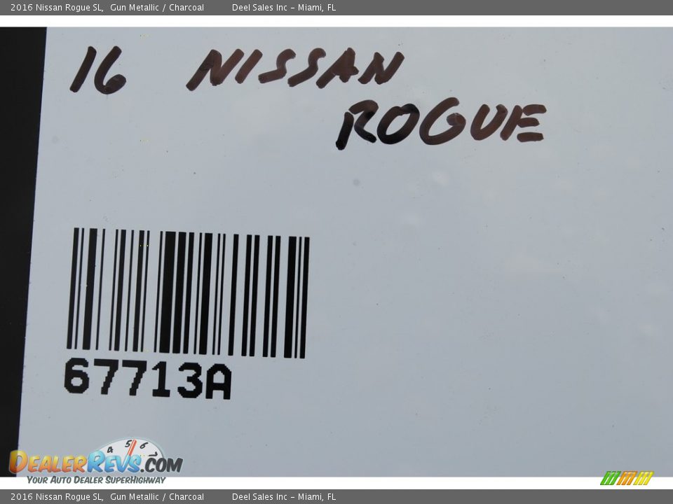 2016 Nissan Rogue SL Gun Metallic / Charcoal Photo #20