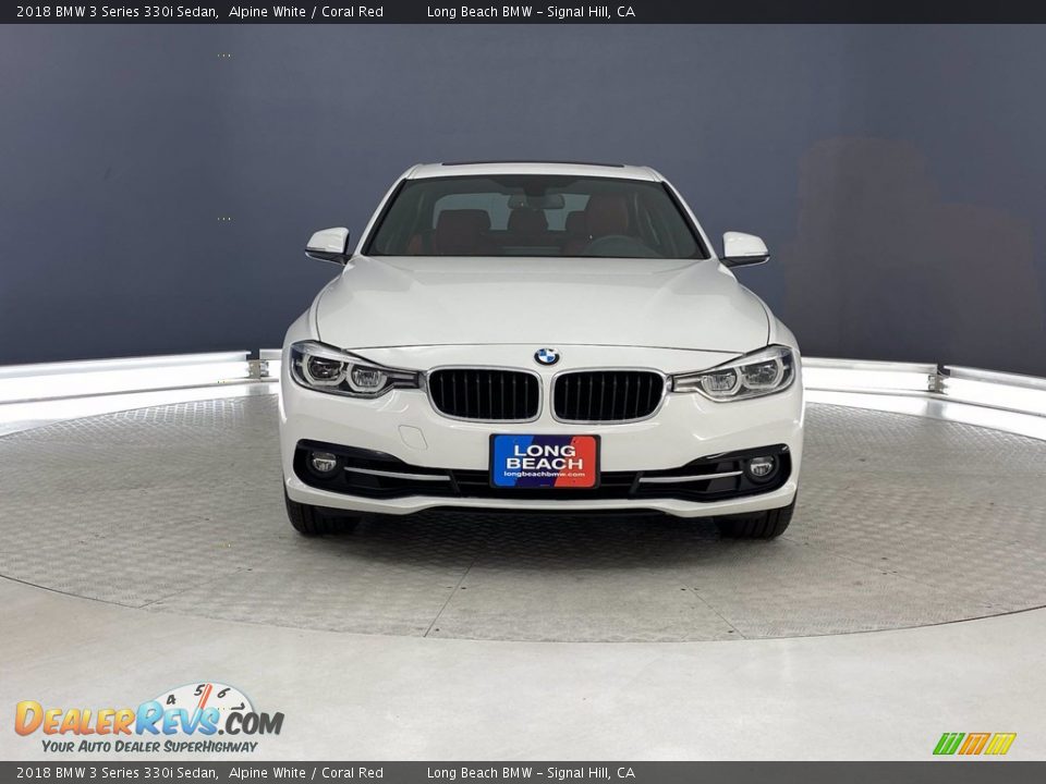 2018 BMW 3 Series 330i Sedan Alpine White / Coral Red Photo #2