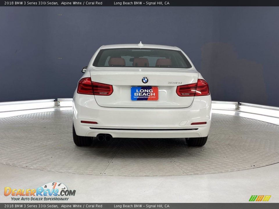 2018 BMW 3 Series 330i Sedan Alpine White / Coral Red Photo #4