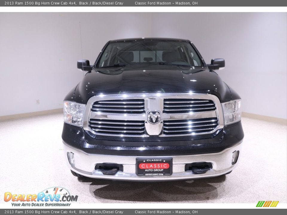 2013 Ram 1500 Big Horn Crew Cab 4x4 Black / Black/Diesel Gray Photo #2