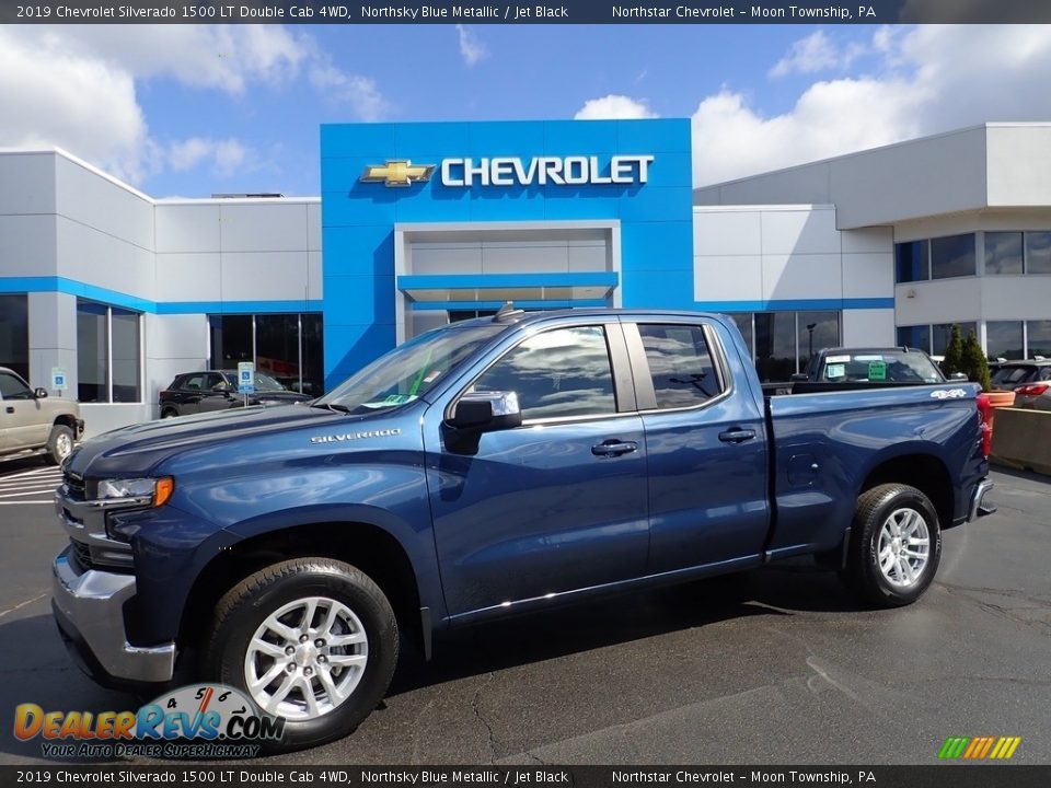 2019 Chevrolet Silverado 1500 LT Double Cab 4WD Northsky Blue Metallic / Jet Black Photo #1