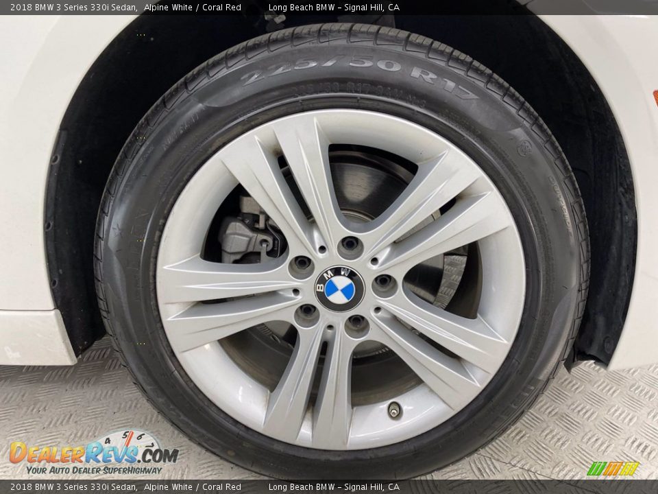 2018 BMW 3 Series 330i Sedan Alpine White / Coral Red Photo #6