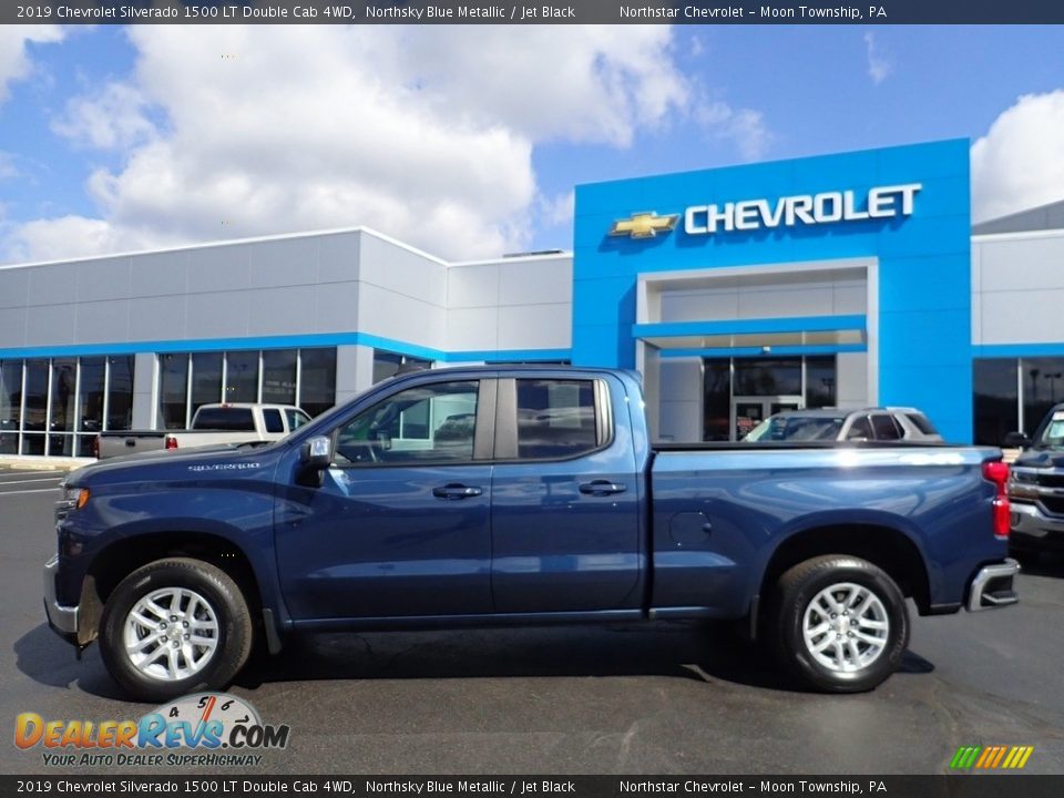 2019 Chevrolet Silverado 1500 LT Double Cab 4WD Northsky Blue Metallic / Jet Black Photo #3