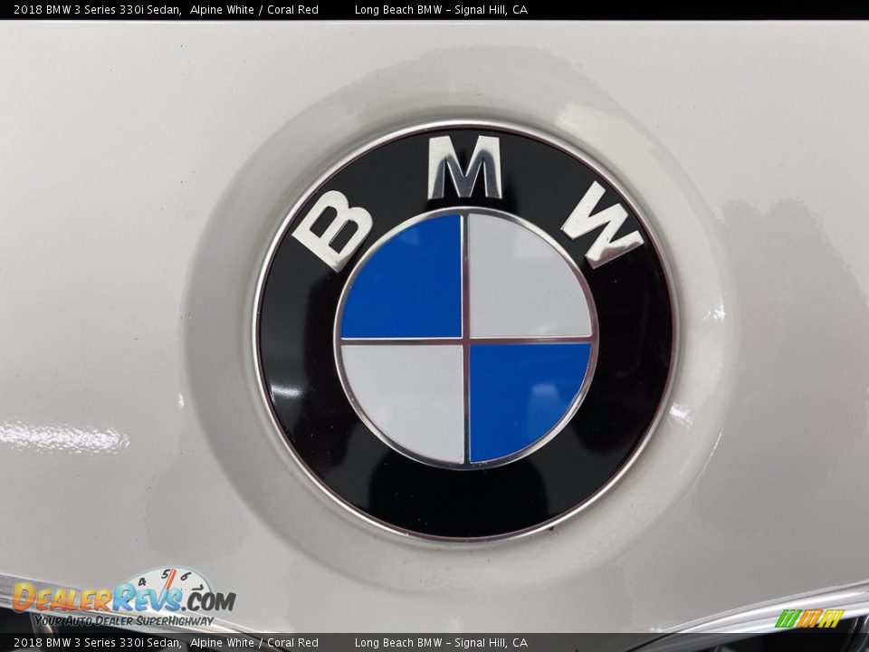 2018 BMW 3 Series 330i Sedan Alpine White / Coral Red Photo #8