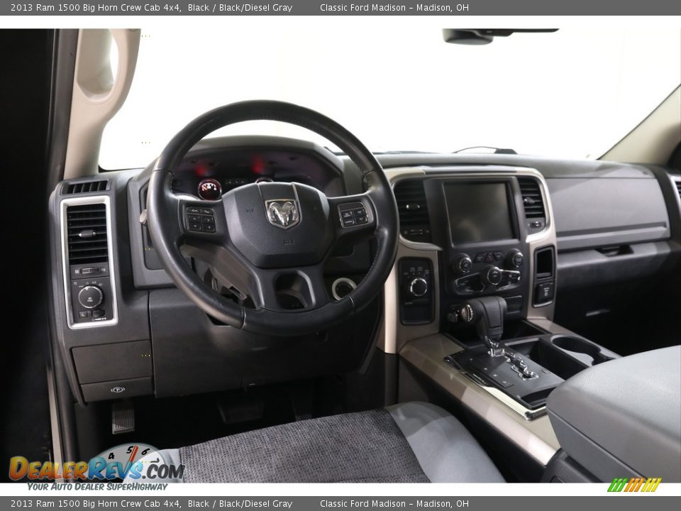 2013 Ram 1500 Big Horn Crew Cab 4x4 Black / Black/Diesel Gray Photo #6