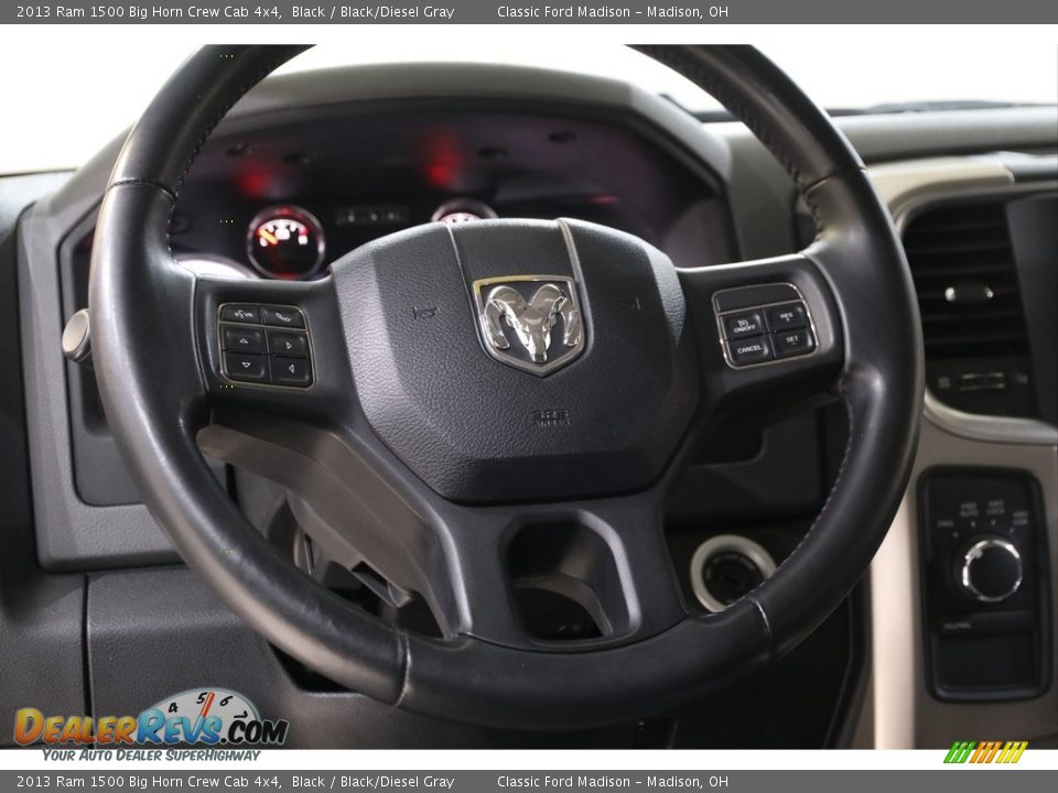 2013 Ram 1500 Big Horn Crew Cab 4x4 Black / Black/Diesel Gray Photo #7