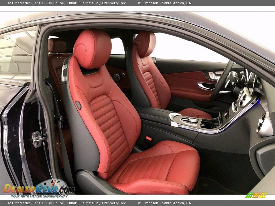 Cranberry Red Interior - 2021 Mercedes-Benz C 300 Coupe Photo #5