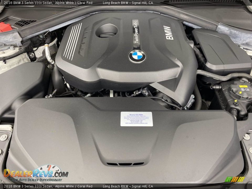 2018 BMW 3 Series 330i Sedan Alpine White / Coral Red Photo #12