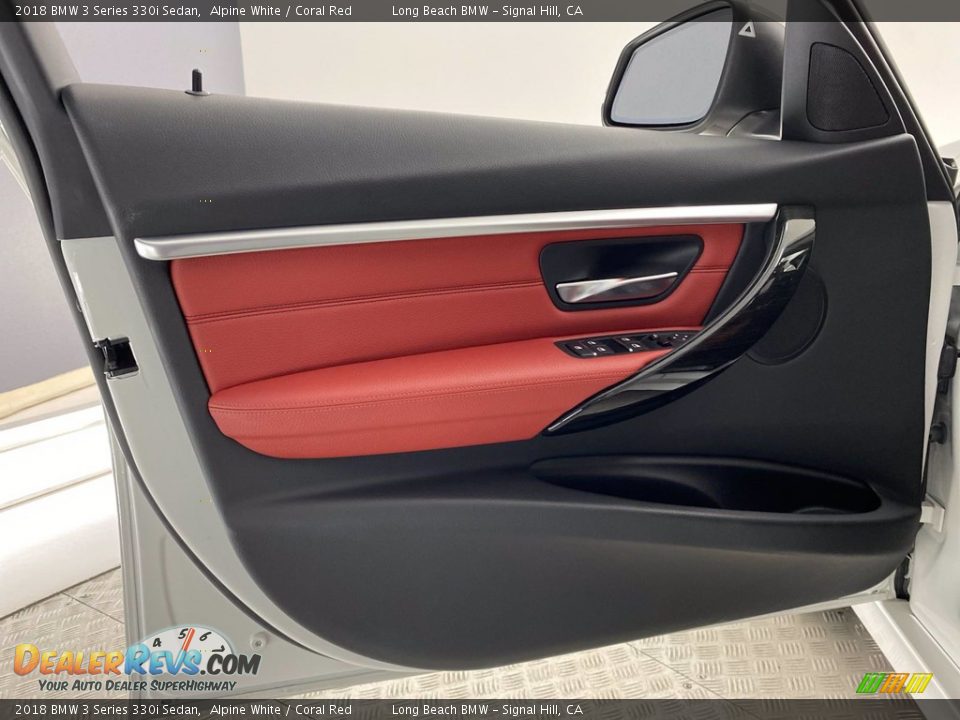 2018 BMW 3 Series 330i Sedan Alpine White / Coral Red Photo #13