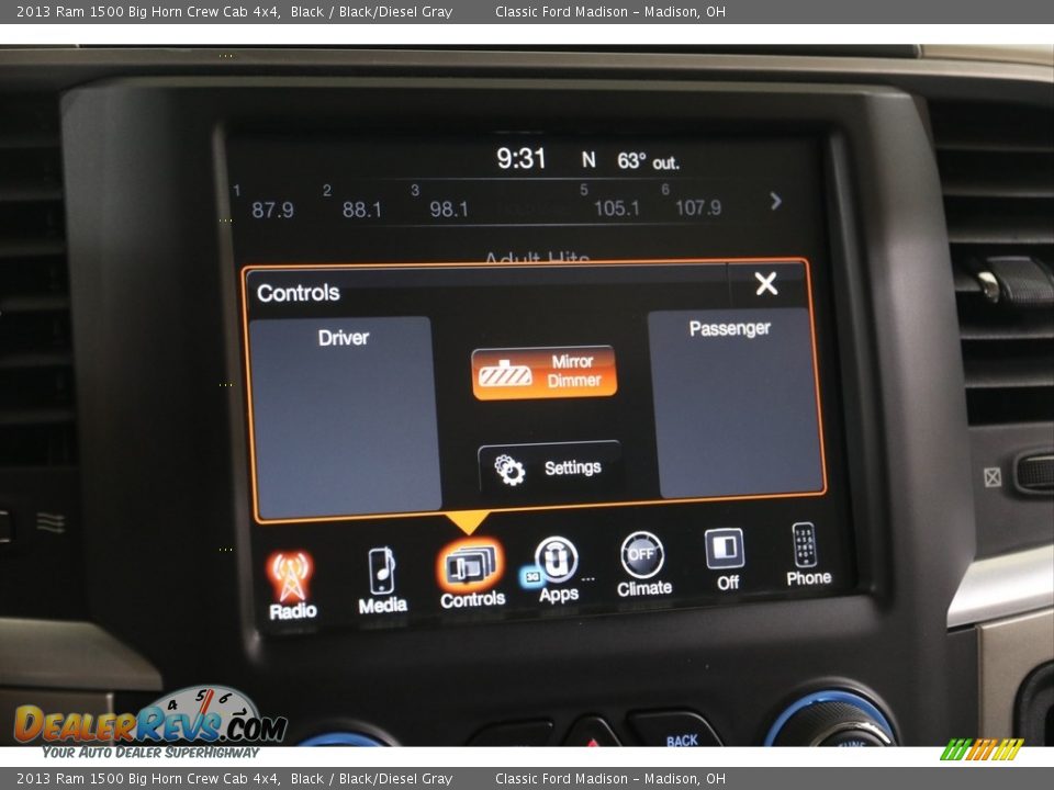 2013 Ram 1500 Big Horn Crew Cab 4x4 Black / Black/Diesel Gray Photo #11