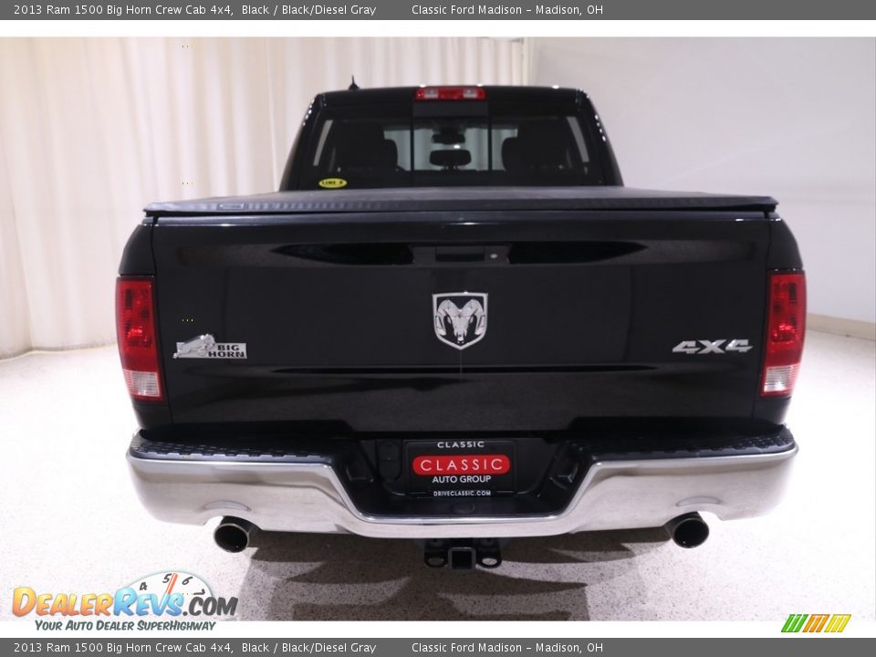 2013 Ram 1500 Big Horn Crew Cab 4x4 Black / Black/Diesel Gray Photo #18